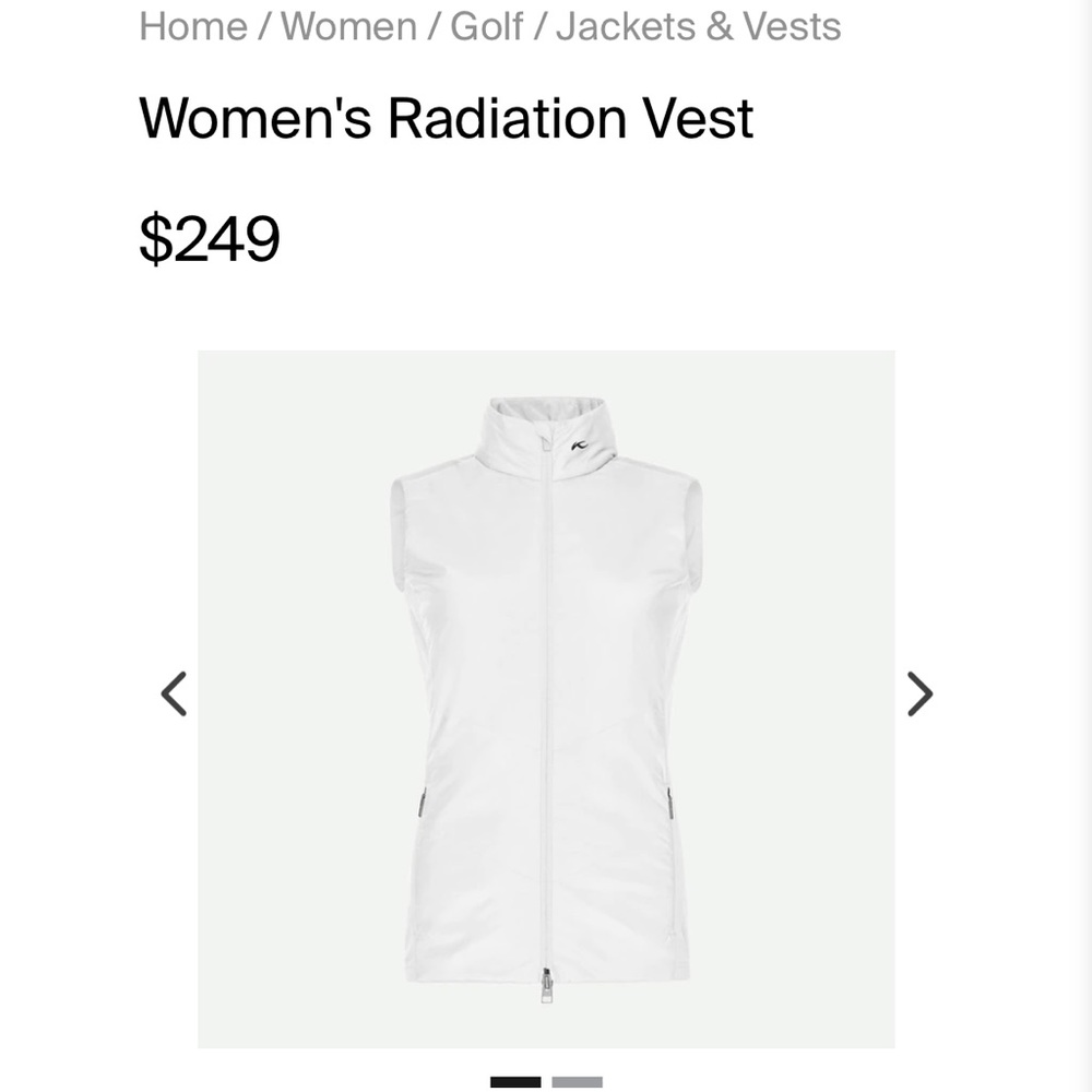 Brand new without tags Kjus Radiation vest white luxury golf vest